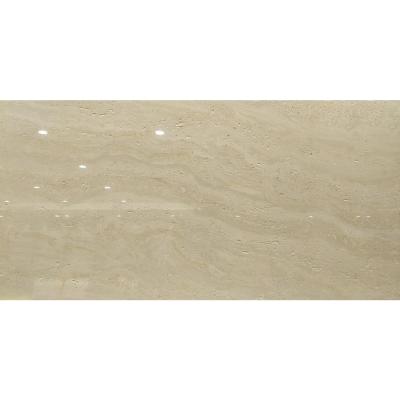 China Natural Cheapest High Quality 60x120 Double Loading Travertine Stoneware Ceramic Floor Tile Polished for sale