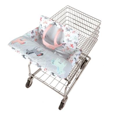 China Prevent Injury Referee Chair Cover Toddler Infant Grocery Cart Cover 2 in 1 Baby Shopping Cart Cover for sale