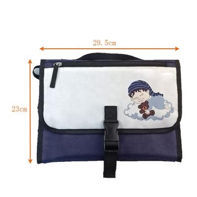 China Multifunctional Purpose Portable Travel Changing Mat Baby Portable Diaper Changing Pad with Key Pad and Pockets for sale