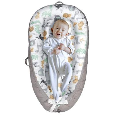 China Folded Baby Nest Sofa Portable Breathable Cotton Sofa Newborn Nest for Napping and Traveling (0-12 Months) for sale