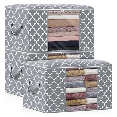 China Viable Dustproof Storage Bag Box Organizer 3 Pack Square Storage Bag For Comforter Cover Storage Bags For Living Room Clothing for sale