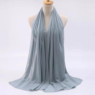 China Chiffon Bubble Chiffon Hijab Scarf Shawl Glitter Tudung Malaysia Heavy Muslim Hijab Scarves for sale