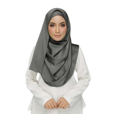 China Hot Sale Wholesale Satin Hijab Simple Scarf For Women Bawal Hair Covering for sale