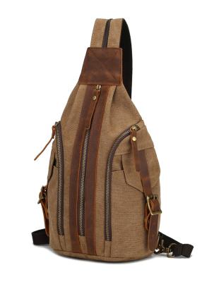 China High Quality Multifunctional Anti-theft Canvas Cross - Body Chest Bag Canvas Shoulder Sling Bag For Men for sale