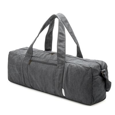 China Custom Made Lightweight Mat Carrier Storage Sports Training Yoga Canvas Bag Vintage Large Capacity Vintage Foldable Duffel Bag for sale