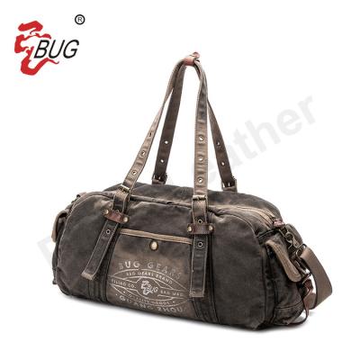 China Custom Made High Quality Foldable Fleece Large Capacity Vintage Private Label Business Weekend Canvas Travel Washable Lightweight Bag for sale