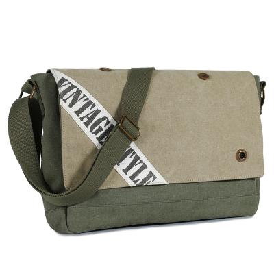 China Wholesale Vintage Canvas Messenger Bags Body Vintage Cross Shoulder Bag For Men for sale