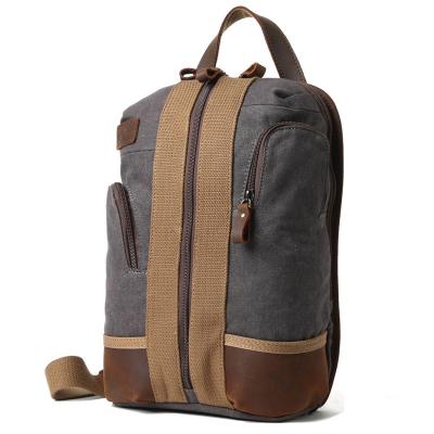 China Anti-theft bags custom school canvas backpack men's vintage travel backpack small backpack for boys and girls for sale