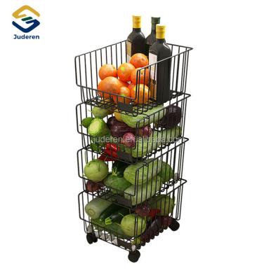 China Corrosion Protection Hot Sale Supermarket Rack Equipment Metal Display Stand With 5 Layers Metal Storage Shelves With Wheels for sale