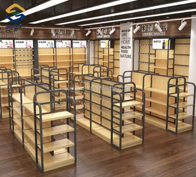 China Double Sided Shelving for Mini Grocery Miniso Shelf Display Rack Miniso Display Rack Store Shelf Rack Supplier miniso for sale