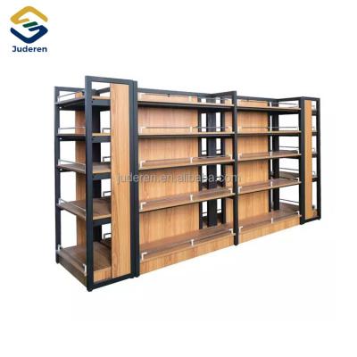 China Custom Logo Grocery Display Shelf Corrosion Protection Retail Storage Shelf Rack for Grocery Store for sale