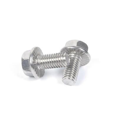 China Metric Steel Furniture Customized Flange Hex Bolt Half / Full Thread Flange Bolt for sale