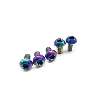 China GR5 Pan Rainbow Color Titanium Alloy Torx Head Screw m5 m6 m8 for sale