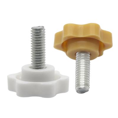 China Plum Flower Yellow White Color Stainless Steel Plastic Head Handle Screw for sale