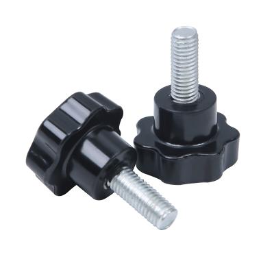 China Stainless Steel Factory Price Black Star Knob Plastic Thumb Screws for sale