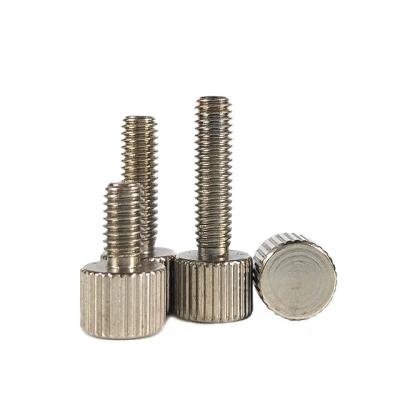 China M2 M3 M6 Flat Nickel Plated Flat Head High Precision Knurled Thumb Screw for sale