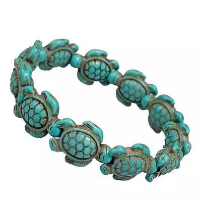 China Other Blue Turquoise Turtle Lovers Friendship Bracelet Men And Women Natural Bracelets for sale