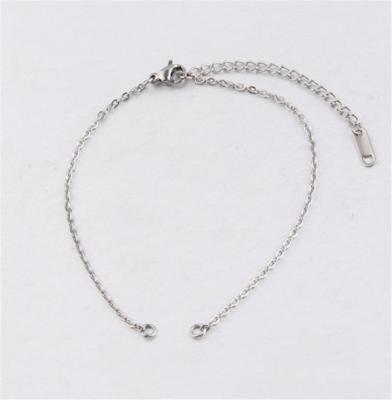 China 2021 Trendy Gold Plated Thin Link Chain Adjustable Jewelry Making Stainless Steel Bracelets for sale