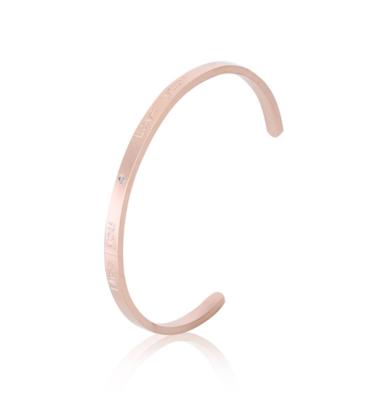 China Custom Other Simple C Shaped Jewelry Cuff Bangle Charm Stainless Steel Bracelet For Women for sale