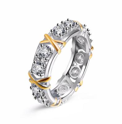 China Other Fashion Accessories Perimeter Crystal Set Diamond Letter X Stainless Steel Rings for sale