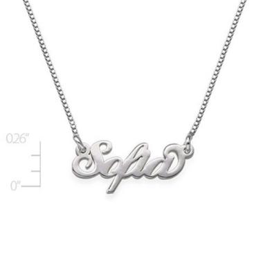 China Custom Personalized Other Name Necklace Child 18k Gold Plated Womens 925 Sterling Silver Names Necklaces for sale