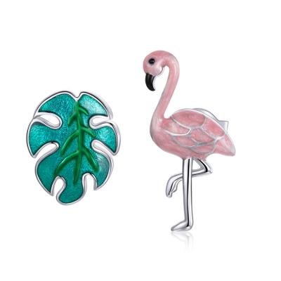 China LeafJewelry's Other Cute Animal Flamingo And Earring 925 Sterling Silver Earings 2021 Fashion for sale