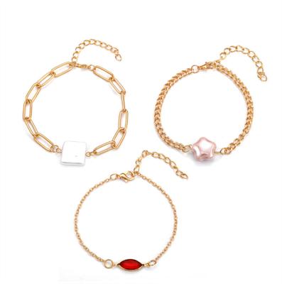 China Hiphop Fashion Multilayer Cute Women Gold Color Bead Chain Bohemian Simple Anklet On Leg Anklet Chains for sale