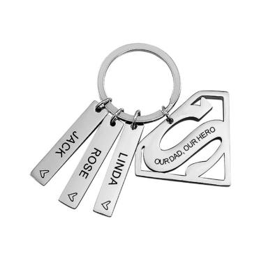 China Fashionable White 316l Stainless Steel Chain Key Logo Bottle Opener Stainless Steel Custom Keychan for sale