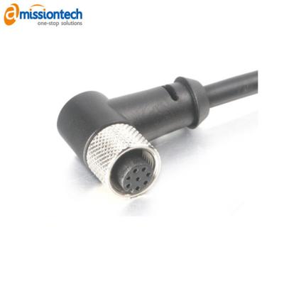 China [Video] M12 Automotive 5 6 Pin 90 Degree Male Female PCB Connector With Cable for sale