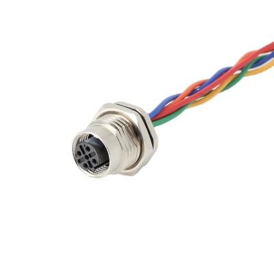 China Automotive M12 D Coding Pre-molded with cables or soldered with single wires circular connector for sale