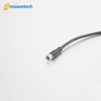 China M12 Waterproof Aviation Cable M12 4 Pin 8 Code Industrial And Automation IP68 D Male Connector for sale