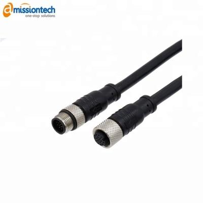 China Industrial and automation M12 17pin molded connector and panel mount connector for sale