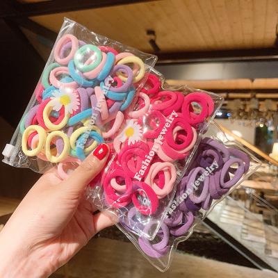 China Wholesale custom elastic tie logo free sample elastic band hair accessory for girls kids for sale