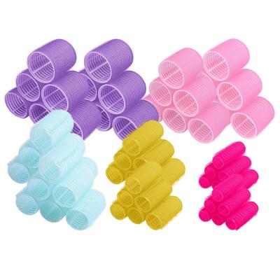 China PP Nylon DIY Hairstyle Tools Small Medium Large Self Handle Set Hair Curler Roller for sale