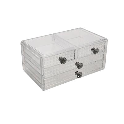 China 1-3L Clear Space Modern Custom Plastic Multilayer Cosmetic Storage Box Drawer for sale