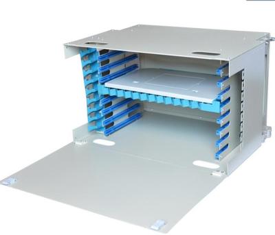 China Indoor ODF 144C Metal Fiber Optic Termination Box Simplex SC FTTH Fiber Optic Patch Panel for sale