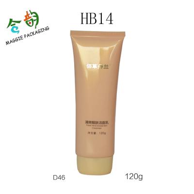 China Empty Plastic PE Squeeze Oval Tube Cosmetic Refillable Tubes Cosmetic Tube Packaging Tube For BB Cream Lotion for sale