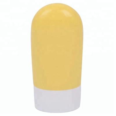 China Yellow Color Personal Care 80ml Plastic PET Hand Cream Empty Cosmetic Bottle Container for sale