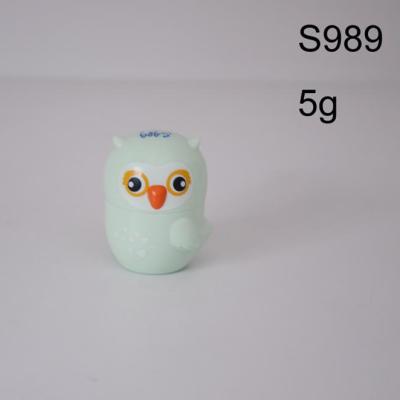 China Owl 5g empty cute animal shape 2018 new design cream jar for cosmetic packaging for sale