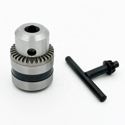 China Machine Tool Peacock Three-Jaw 10mm Accessory Drill Chuck With Key Customization for sale