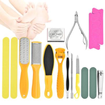 China Foot China Factory 15 in 1 Skin Smoother Pedicure Foot File Callus Remover Set Desposible Pedicure Kit for sale