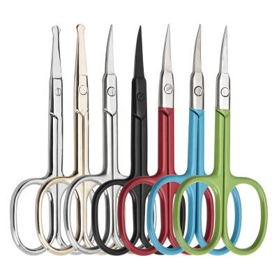 China Private Label Left Handed Hairdressing Scissors Scissors Custom Logo Eyebrow Trimmer Beauty Scissor Eyelash Scissors Stainless Steel for sale