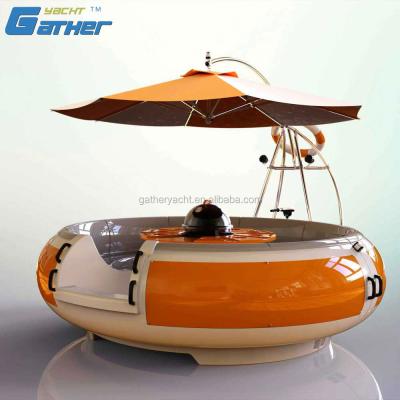 China Hot Selling Fiberglass Gathering Sport BBQ Boat,BBQ Donut Boat For Sale for sale