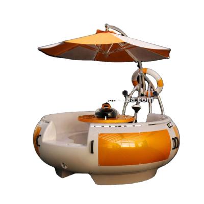 China Mini BBQ Gathering Sport Electric BBQ Fiberglass Water Donut Restaurant Boat for sale