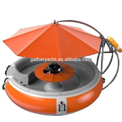 China Electric fiberglass gathering sport leisure fiberglass BBQ donut boat for sale for sale