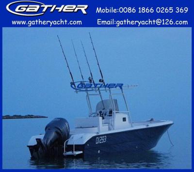 China Hot sale 27ft fiberglass frp center console gear fishing boat for sale