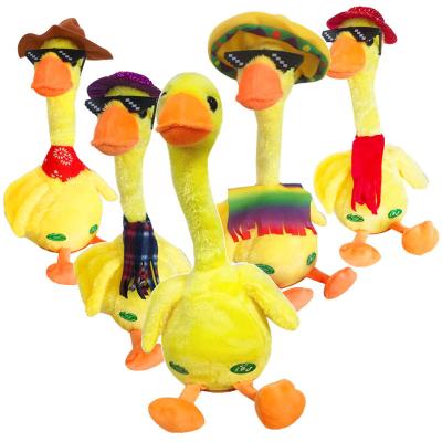 China Gift Children's Play Toy Hot Sale Singing Plush Duck Toy Box Singing And Recording To Learn Talking Toy for sale