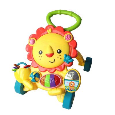 China Ride on Toy Baby Early Educational Walker with Music Lion Ride-on Car Rollover Cart Toy for sale