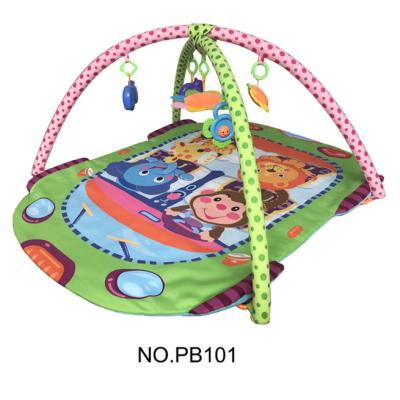 China Hot-selling Educational Toy Tummy Time Mat With Hanging Toys Baby Gym Play Mat Custom Printing For Early Indoor Play Education for sale