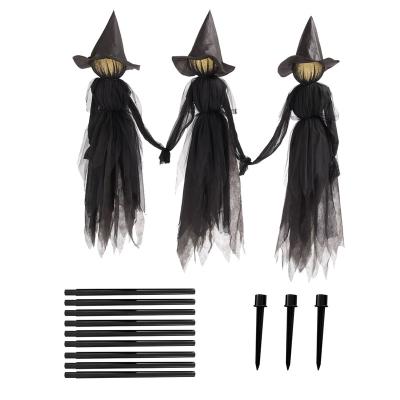 China Outdoor Hand-Holding Metal Halloween Witch Decorations Halloween Witch Decorations Festival Control Witch Decorations for sale